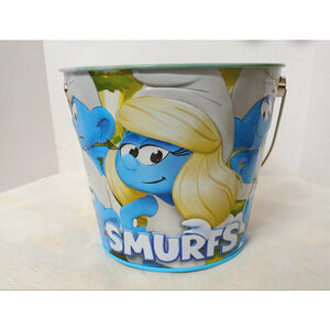 Smurfs 2025 kids collectible popcorn bucket with handle NEW